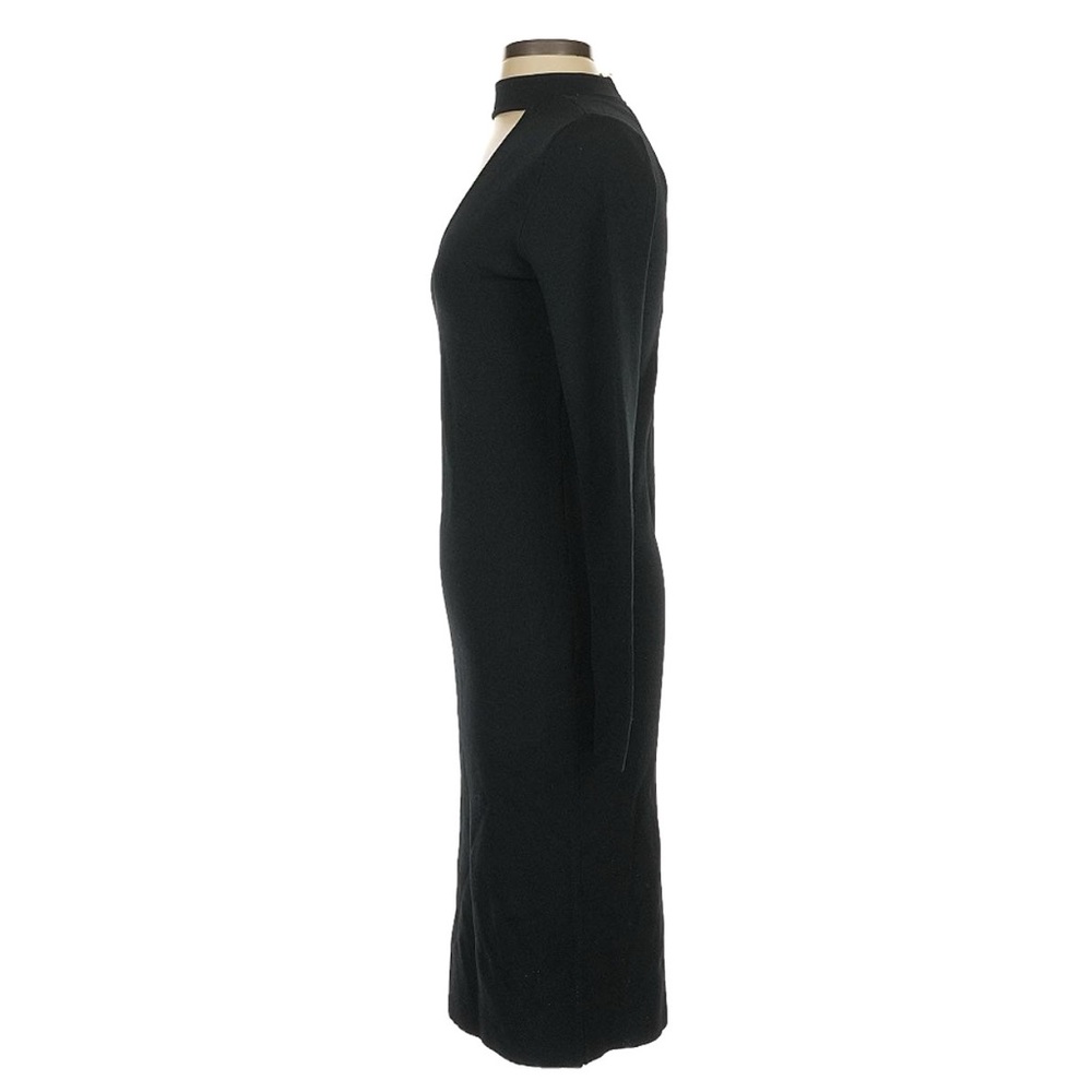 NWT Eliza J Black Choker Stretch Knit Long Sleeve Bodycon Dress - Picture 7 of 9